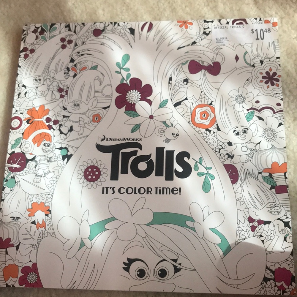 Trolls adult coloring book